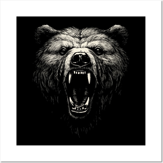 Grizzly Bear Wall Art by Yopi